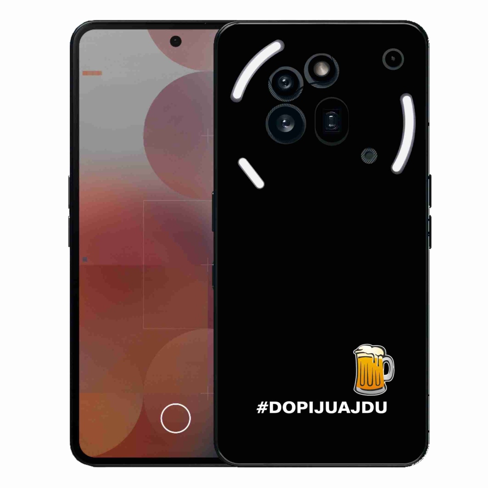 Zselés borító mmCase a Nothing Phone (3a) Pro készülékhez - sör motívum 1 fekete háttér