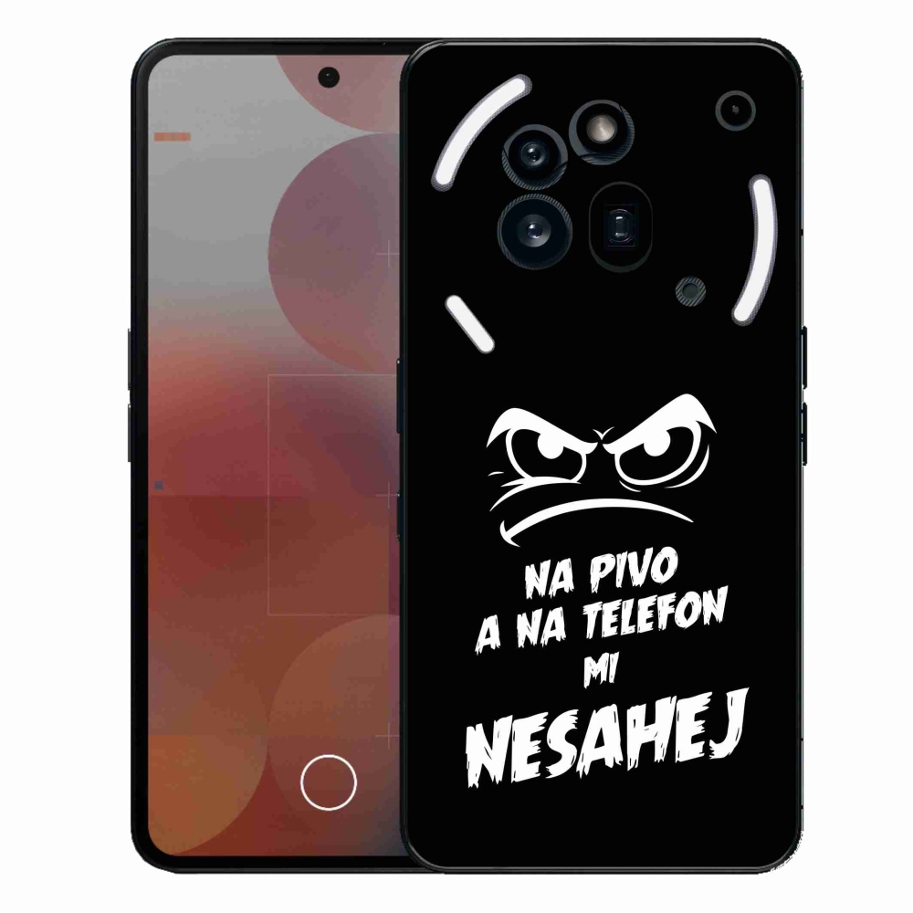 Zselés borítás mmCase a Nothing Phone (3a) Pro készülékhez - sör motívum 2 fekete háttér