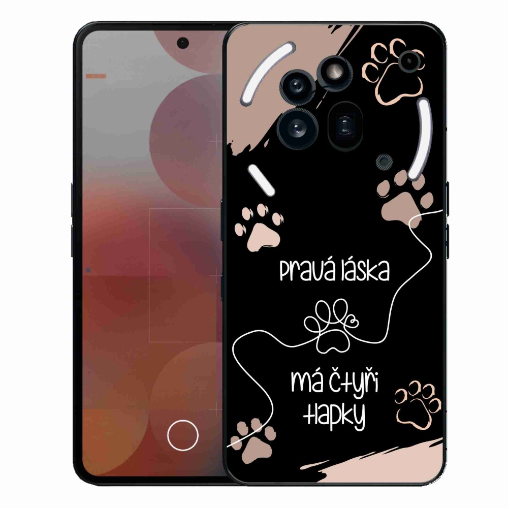 Zselés borító mmCase a Nothing Phone (3a) Pro készülékhez - kutyamotívum 1 fekete háttér