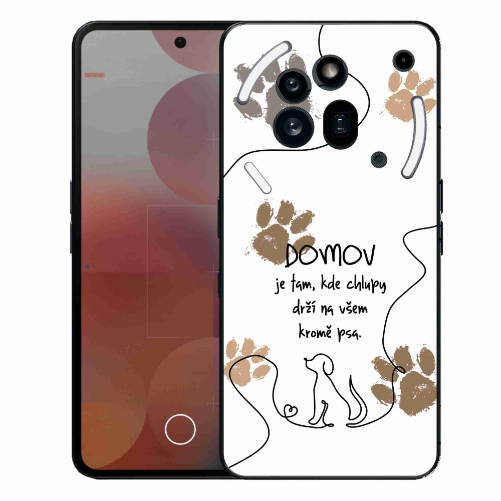 Zselés borító mmCase a Nothing Phone (3a) Pro készülékhez - kutya motívum fehér háttérrel