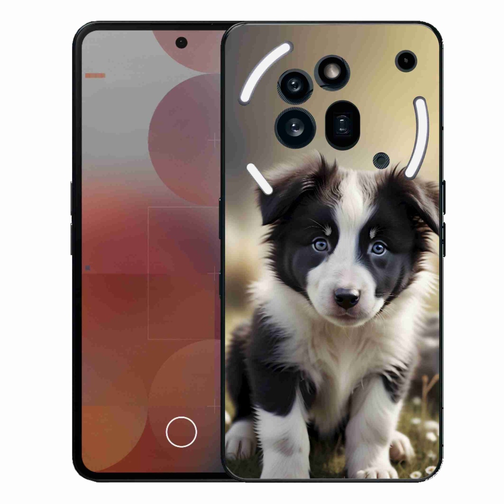 Zselés borítás mmCase a Nothing Phone (3a) Pro készülékhez - aranyos border collie