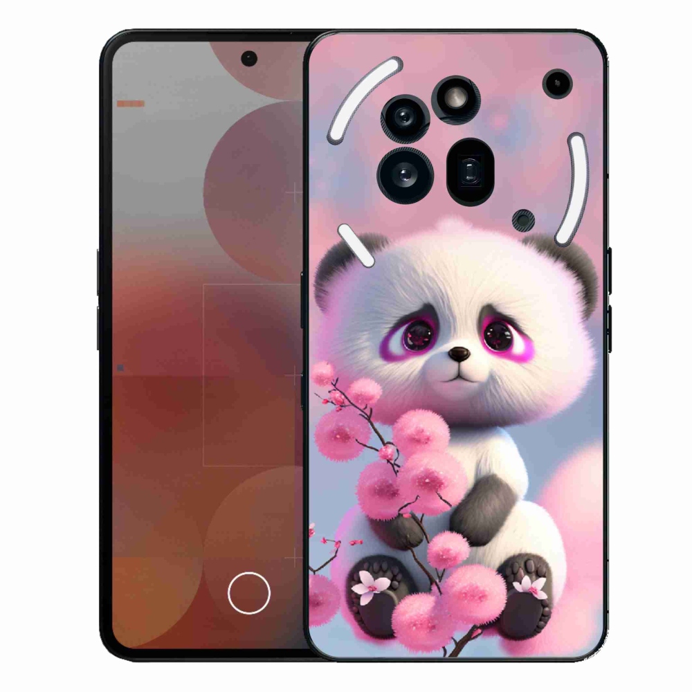 Zselés borítás mmCase a Nothing Phone (3a) Pro készülékhez - aranyos panda 1