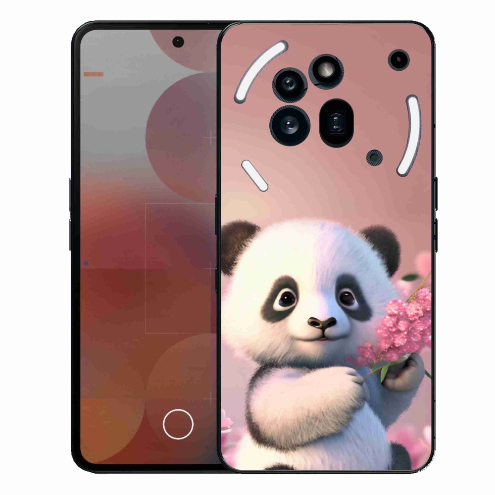 Zselés borítás mmCase a Nothing Phone (3a) Pro készülékhez - aranyos panda