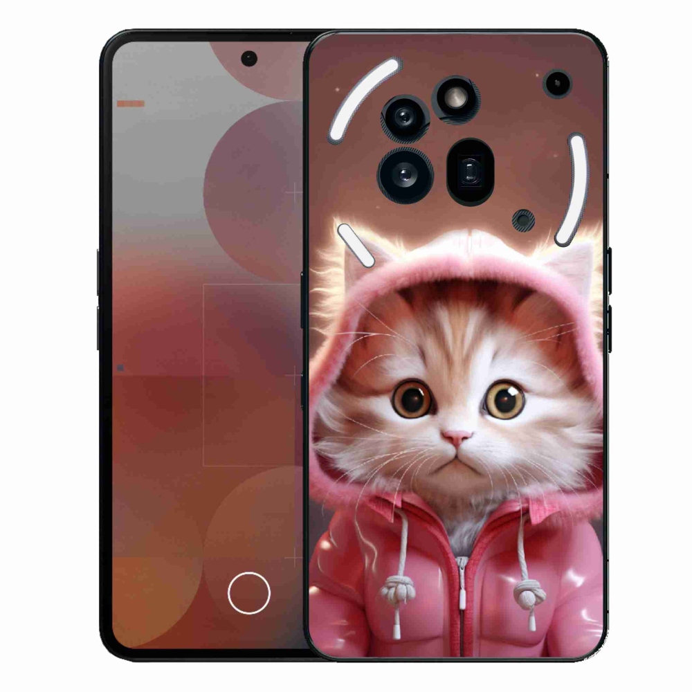 Zselés borítás mmCase a Nothing Phone (3a) Pro készülékhez - aranyos cica 3