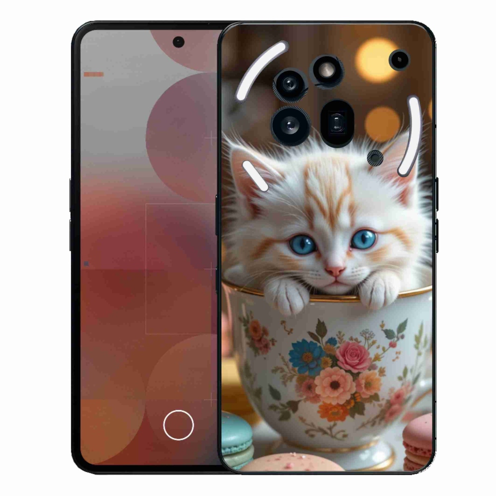 Zselés borító mmCase a Nothing Phone (3a) Pro készülékhez - aranyos cica 6