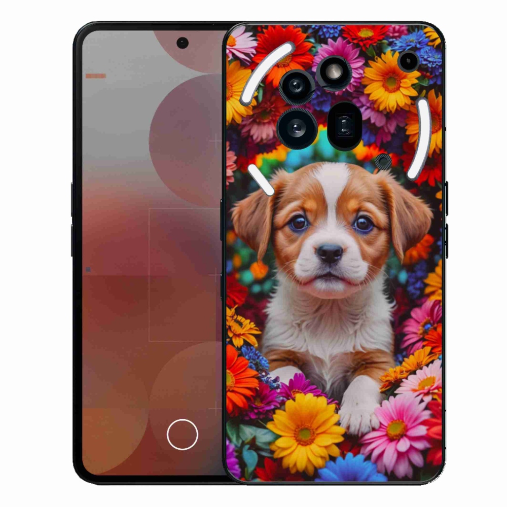 Zselés borítás mmCase a Nothing Phone (3a) Pro készülékhez - aranyos kiskutya