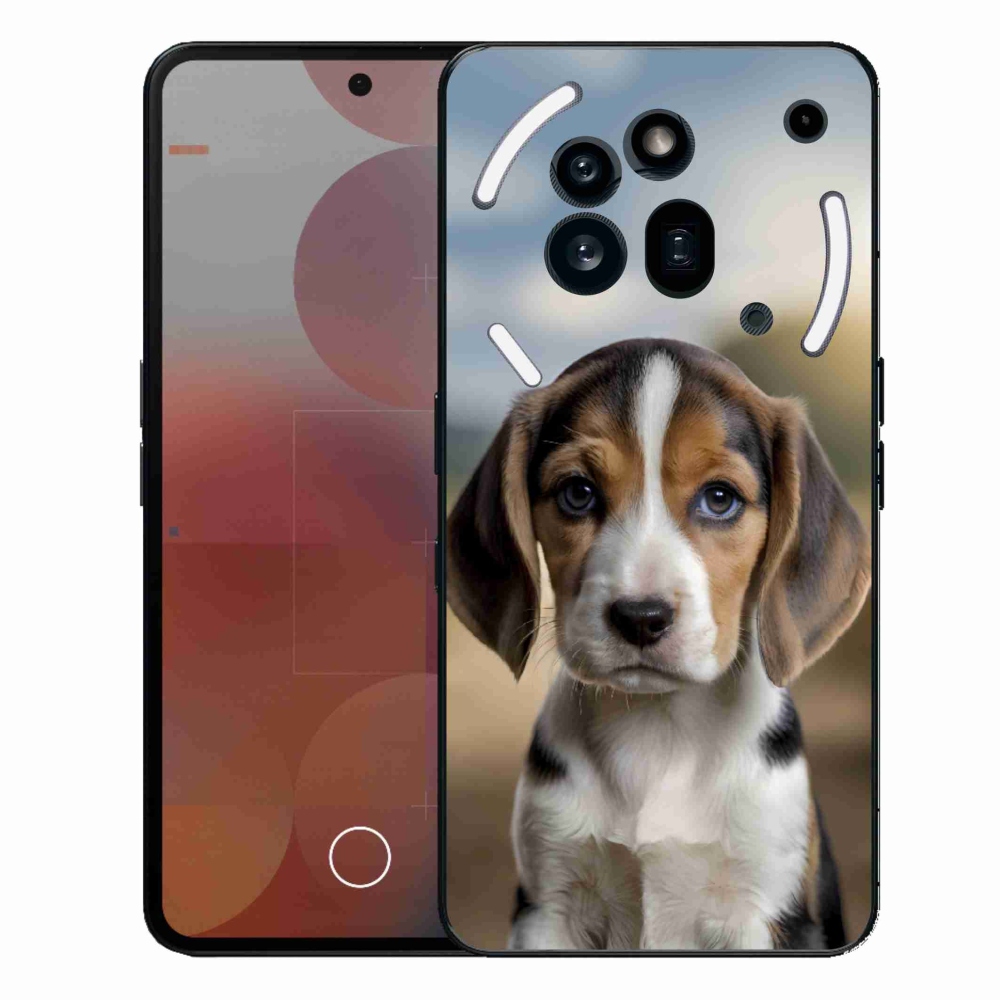 Zselés borító mmCase a Nothing Phone (3a) Pro készülékhez - aranyos beagle