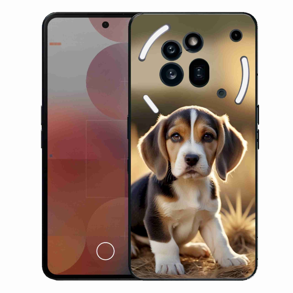 Zselés borító mmCase a Nothing Phone (3a) Pro készülékhez - aranyos beagle
