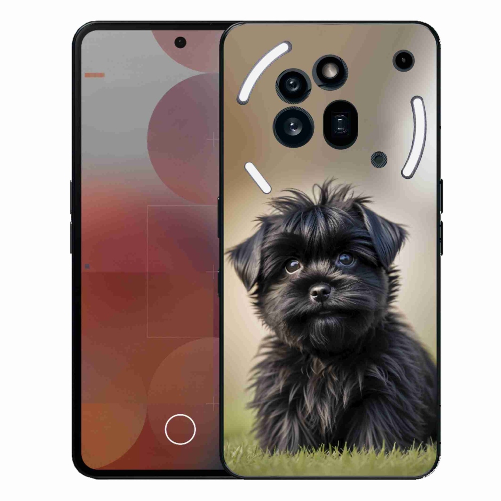 Zselés borítás mmCase a Nothing Phone (3a) Pro készülékhez - aranyos fekete kutya