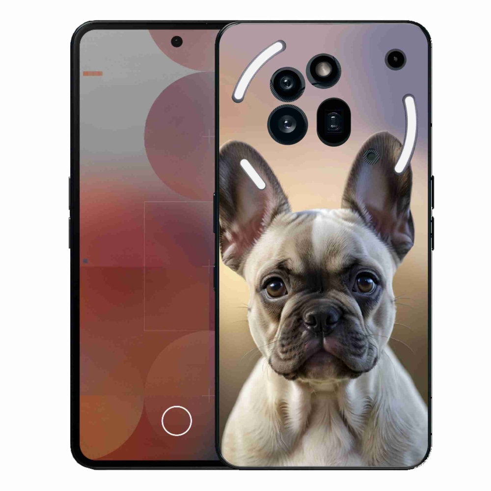 Zselés borítás mmCase a Nothing Phone (3a) Pro készülékhez - aranyos francia bulldog