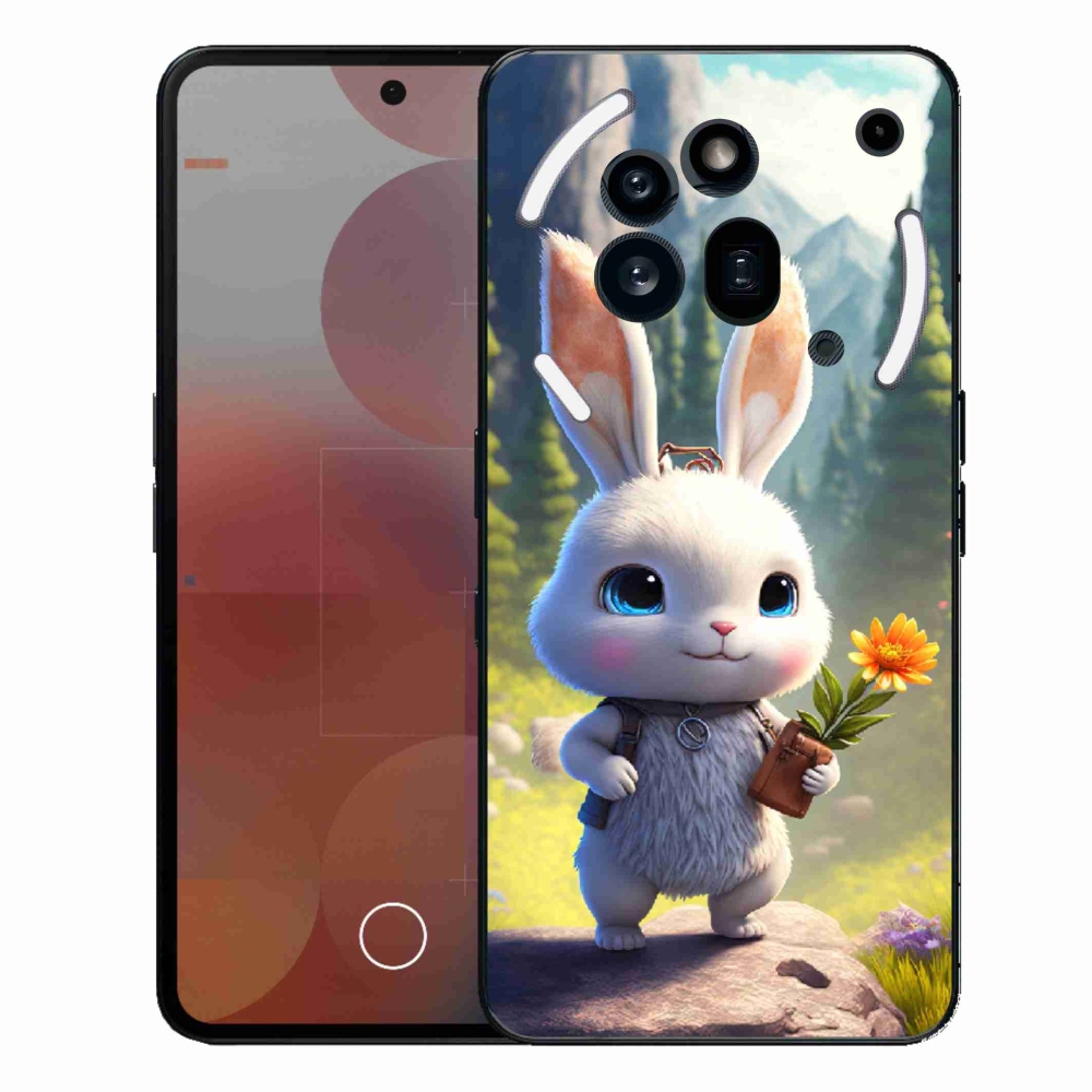 Zselés borítás mmCase a Nothing Phone (3a) Pro készülékhez - aranyos nyuszi