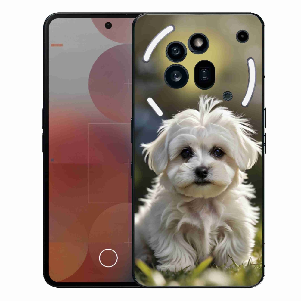 Zselés borítás mmCase a Nothing Phone (3a) Pro készülékhez - aranyos máltai kutya