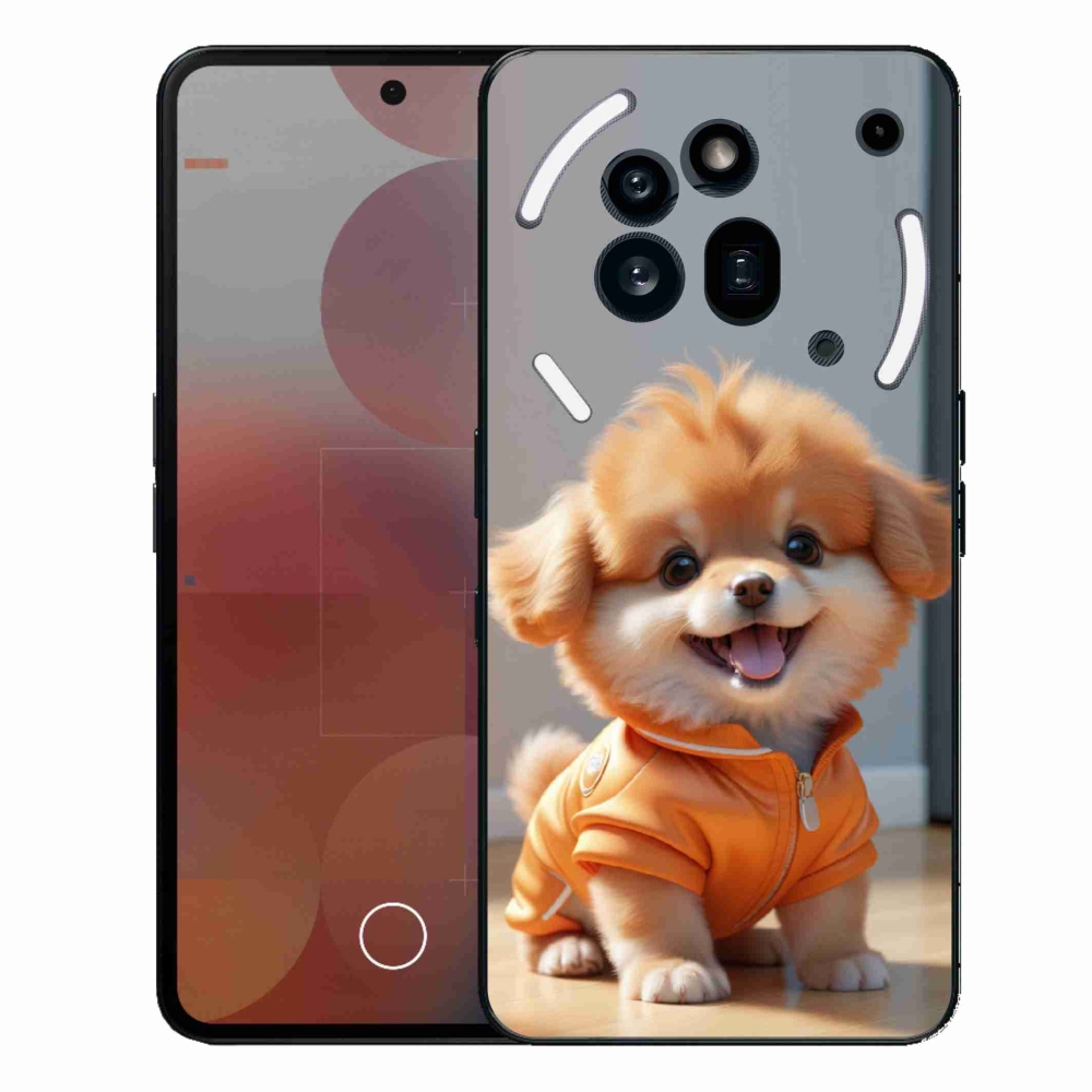 Zselés borítás mmCase a Nothing Phone (3a) Pro készülékhez - aranyos pomerániai pulóverben