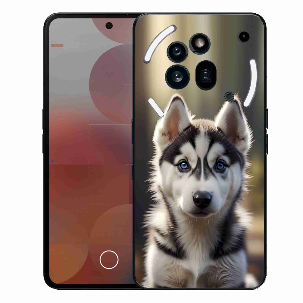 Zselés borítás mmCase a Nothing Phone (3a) Pro készülékhez - aranyos szibériai husky