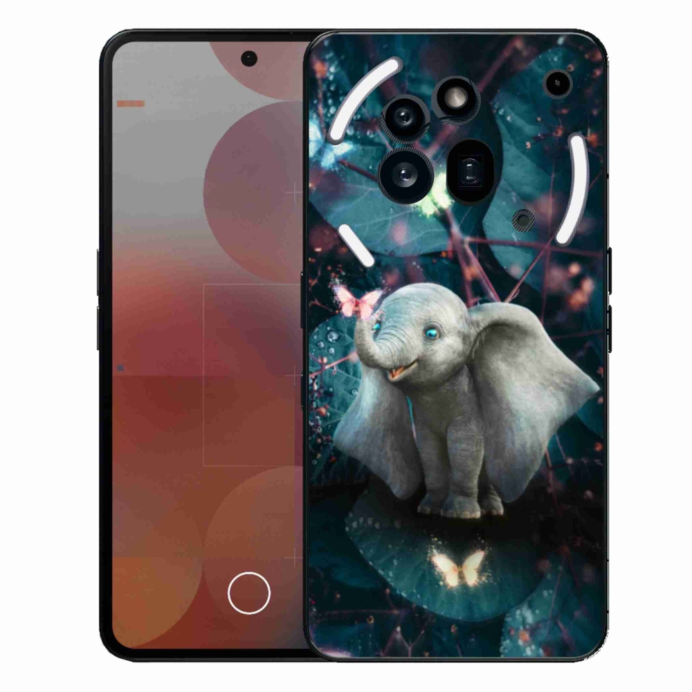 Zselés borítás mmCase a Nothing Phone (3a) Pro készülékhez - aranyos elefánt