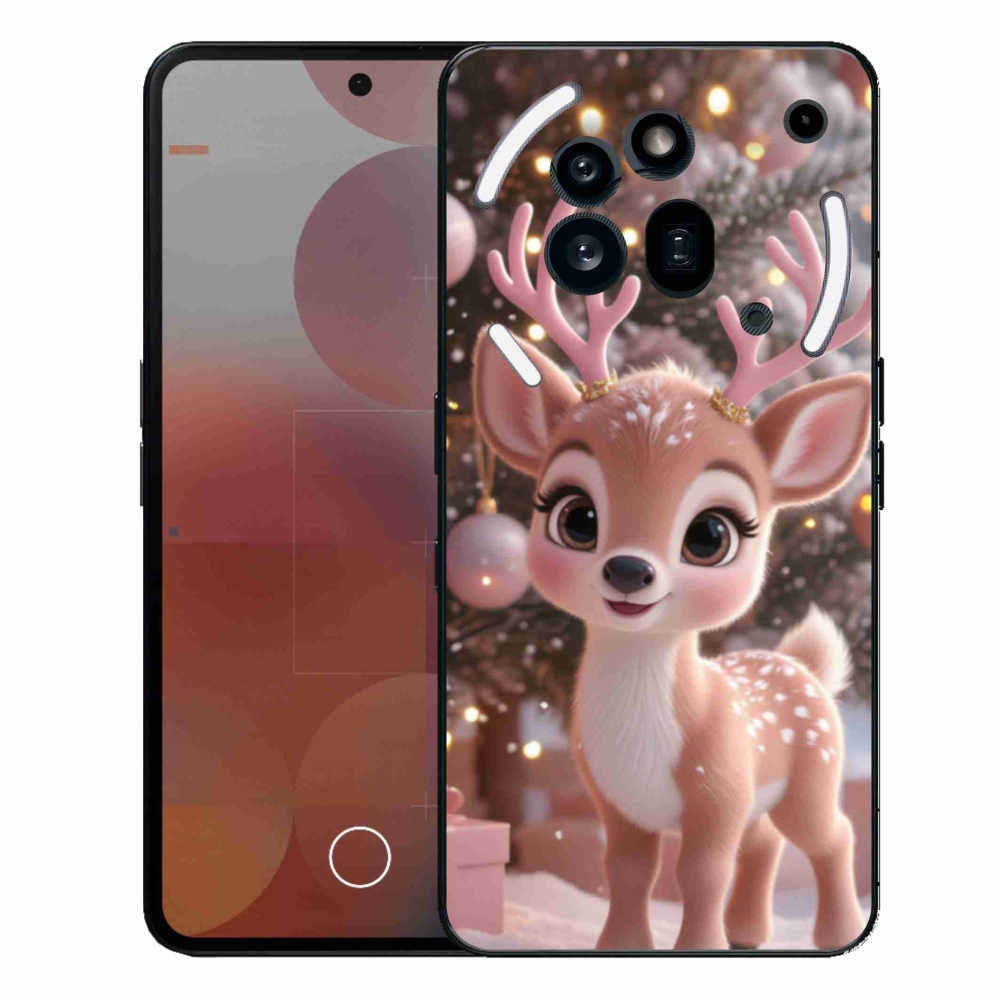 Zselés borító mmCase a Nothing Phone (3a) Pro készülékhez - aranyos rénszarvas