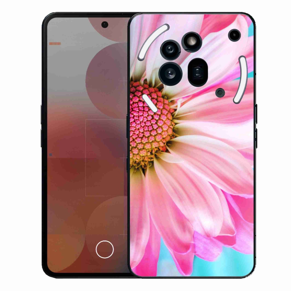 Zselés borítás mmCase a Nothing Phone (3a) Pro készülékhez - rózsaszín virágos