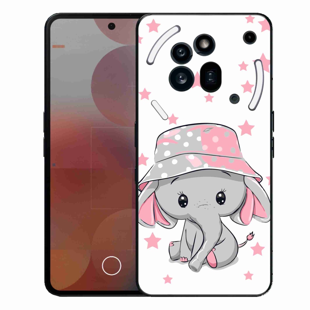 Zselés borítás mmCase a Nothing Phone (3a) Pro készülékhez - rózsaszín elefánt
