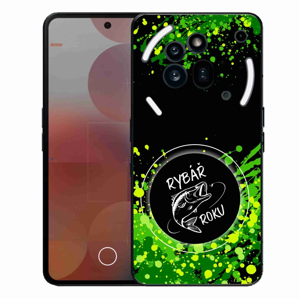 Zselés borító mmCase a Nothing Phone (3a) Pro készülékhez - Az év halászának fekete háttere