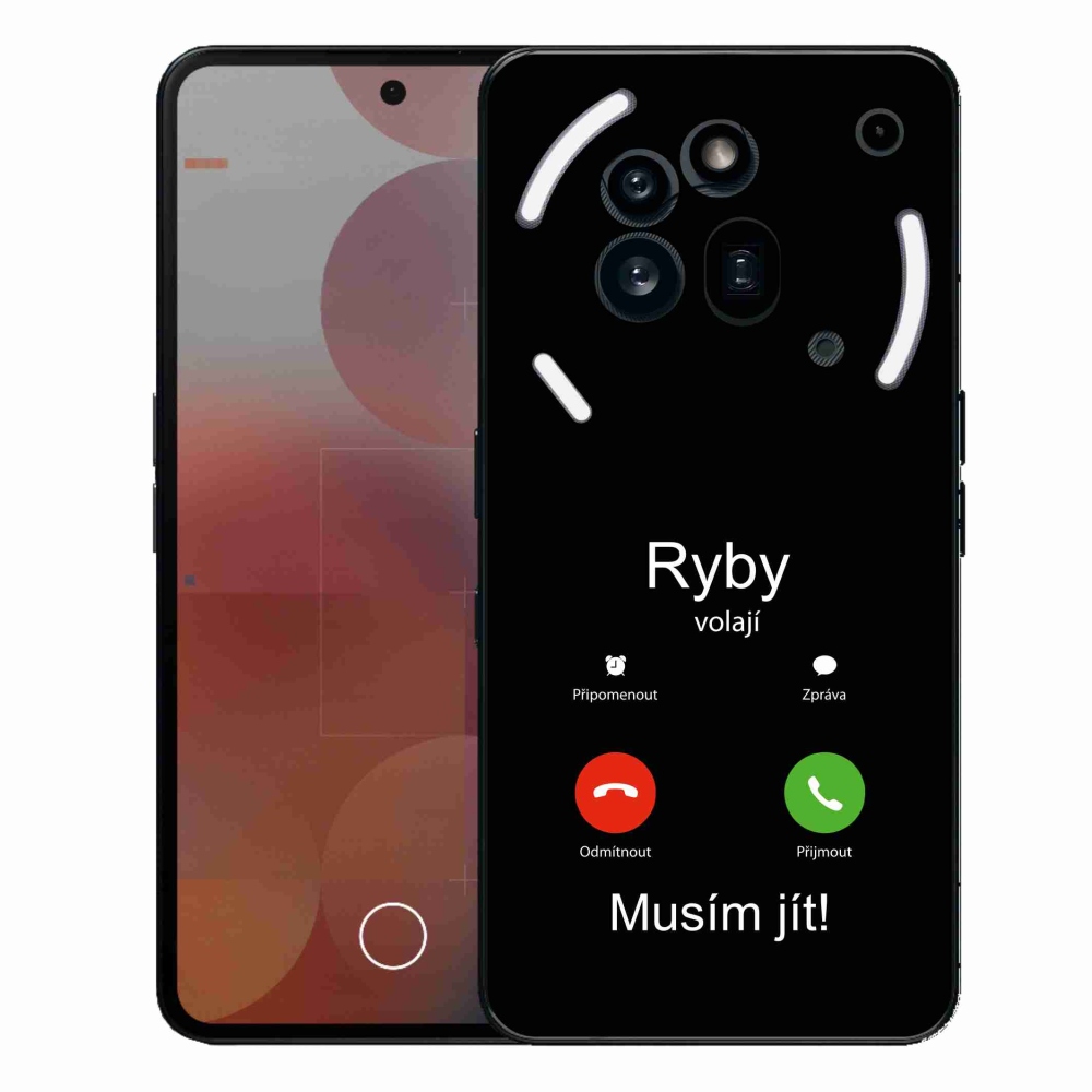 Zselés borítás mmCase a Nothing Phone (3a) Pro készülékhez - halhívás fekete háttérrel