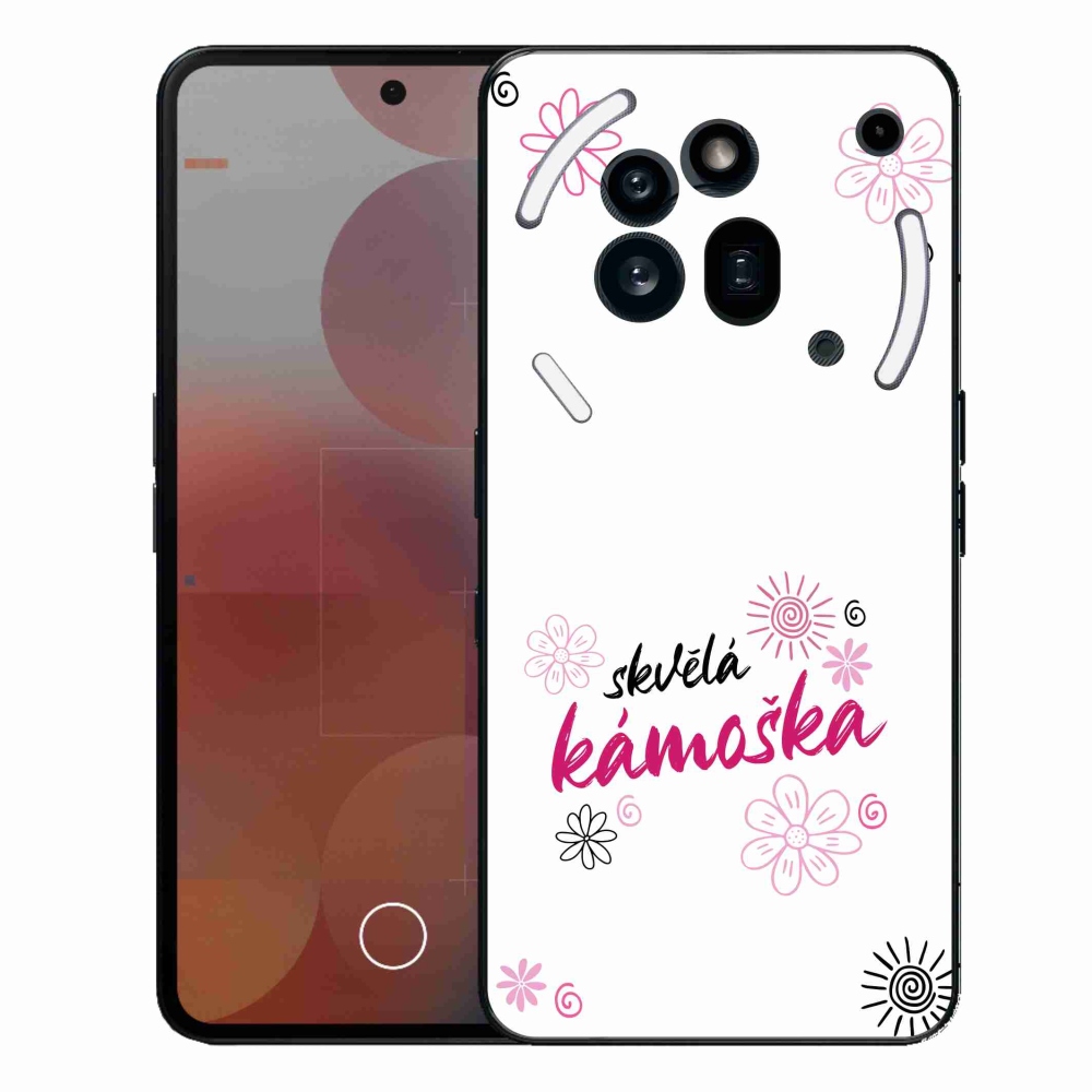 Zselés borítás mmCase a Nothing Phone (3a) Pro készülékhez - nagyszerű haver fehér háttérrel