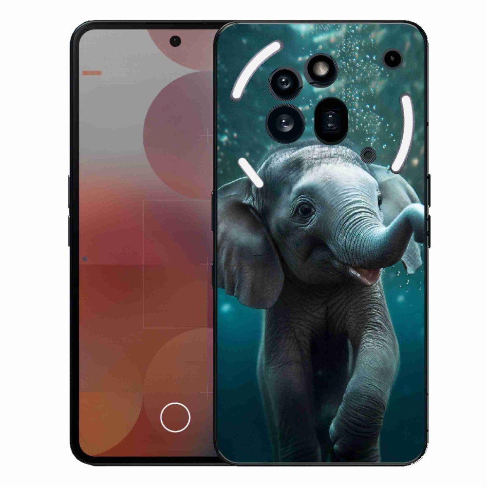 Zselés borítás mmCase a Nothing Phone (3a) Pro készülékhez - elefánt a víz alatt