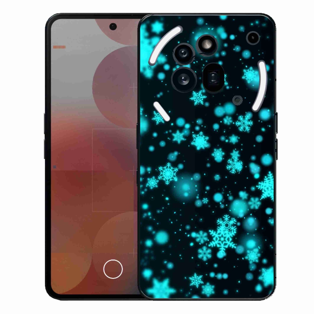 Zselés borítás mmCase a Nothing Phone (3a) Pro készülékhez - hópelyhek 1