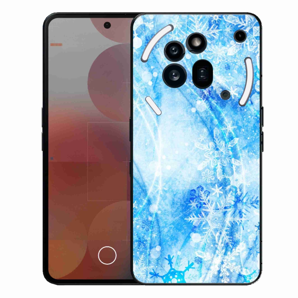 Zselés borítás mmCase a Nothing Phone (3a) Pro készülékhez - hópelyhek