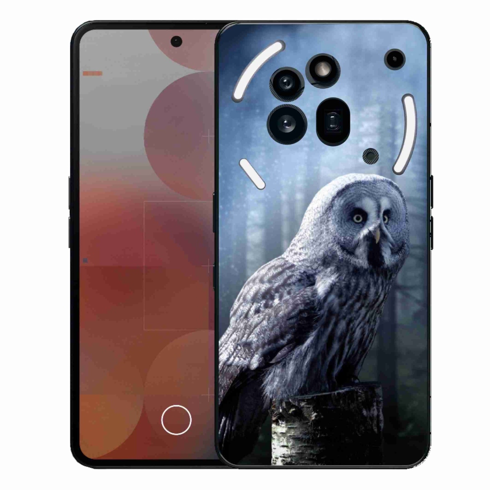 Zselés borítás mmCase a Nothing Phone (3a) Pro készülékhez - bagoly