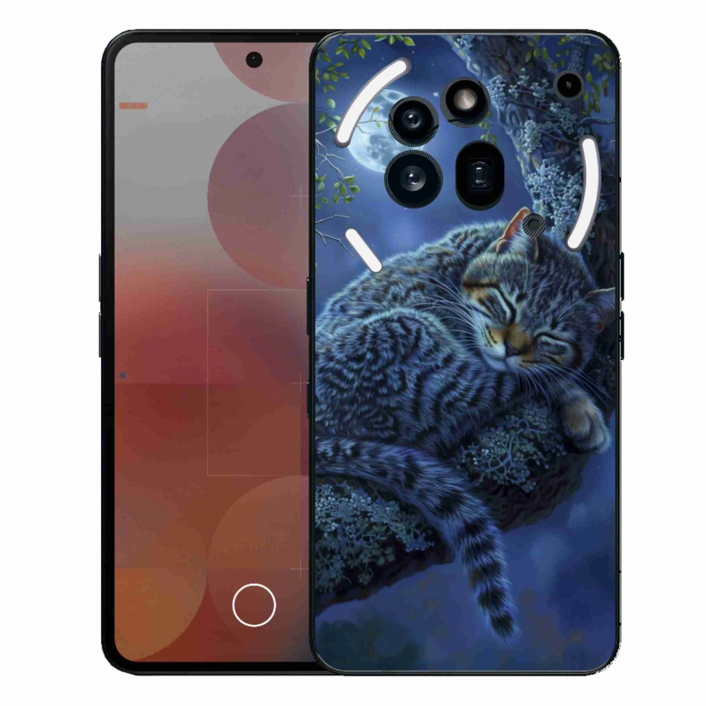 Zselés borítás mmCase a Nothing Phone (3a) Pro készülékhez - alvó macska