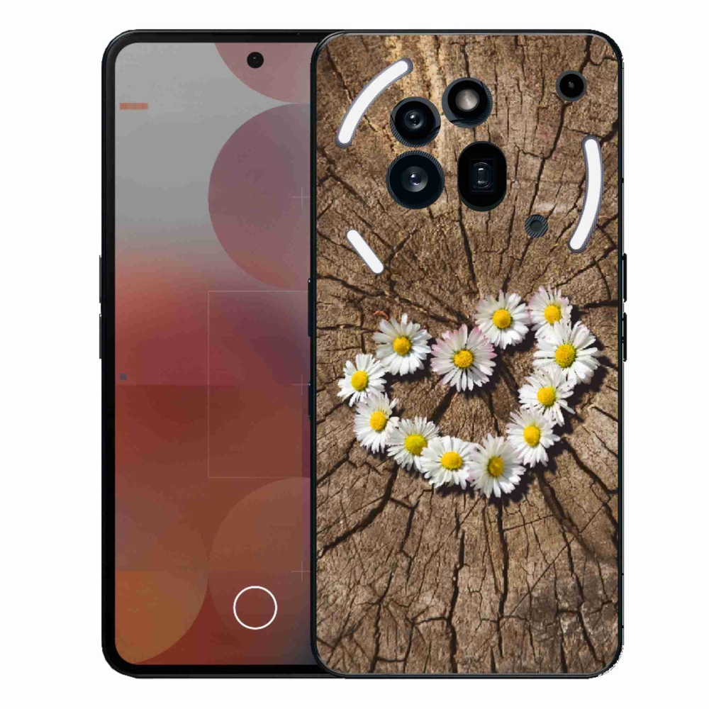 Zselés borítás mmCase a Nothing Phone (3a) Pro készülékhez - Százszorszép szív