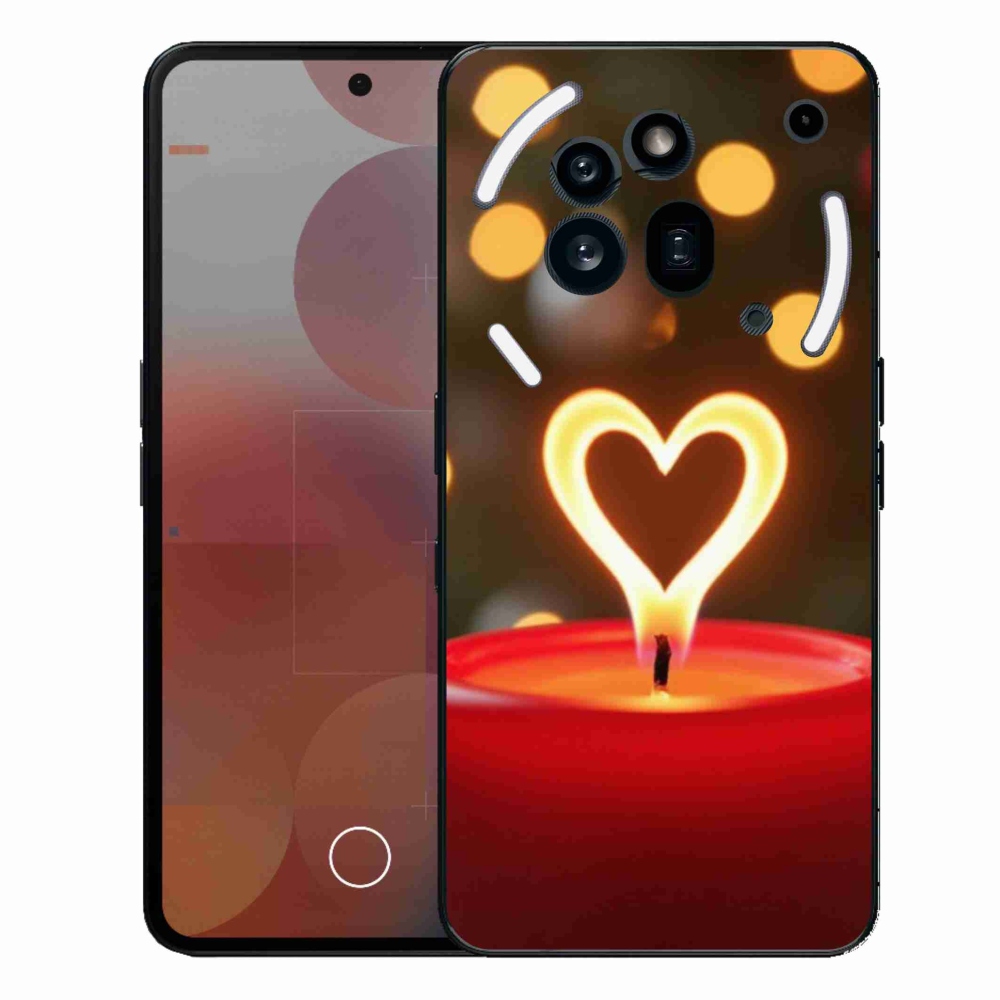 Zselés borítás mmCase a Nothing Phone (3a) Pro készülékhez - lángoló szíve
