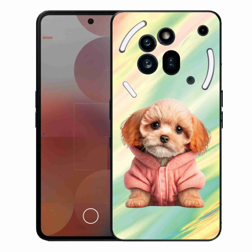 Zselés borítás mmCase a Nothing Phone (3a) Pro készülékhez - pulóveres kiskutya