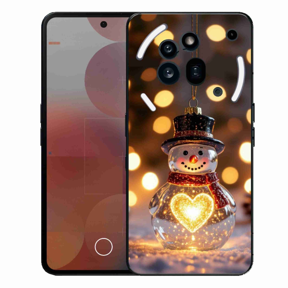 Zselés borítás mmCase a Nothing Phone (3a) Pro készülékhez - Karácsonyi hóember