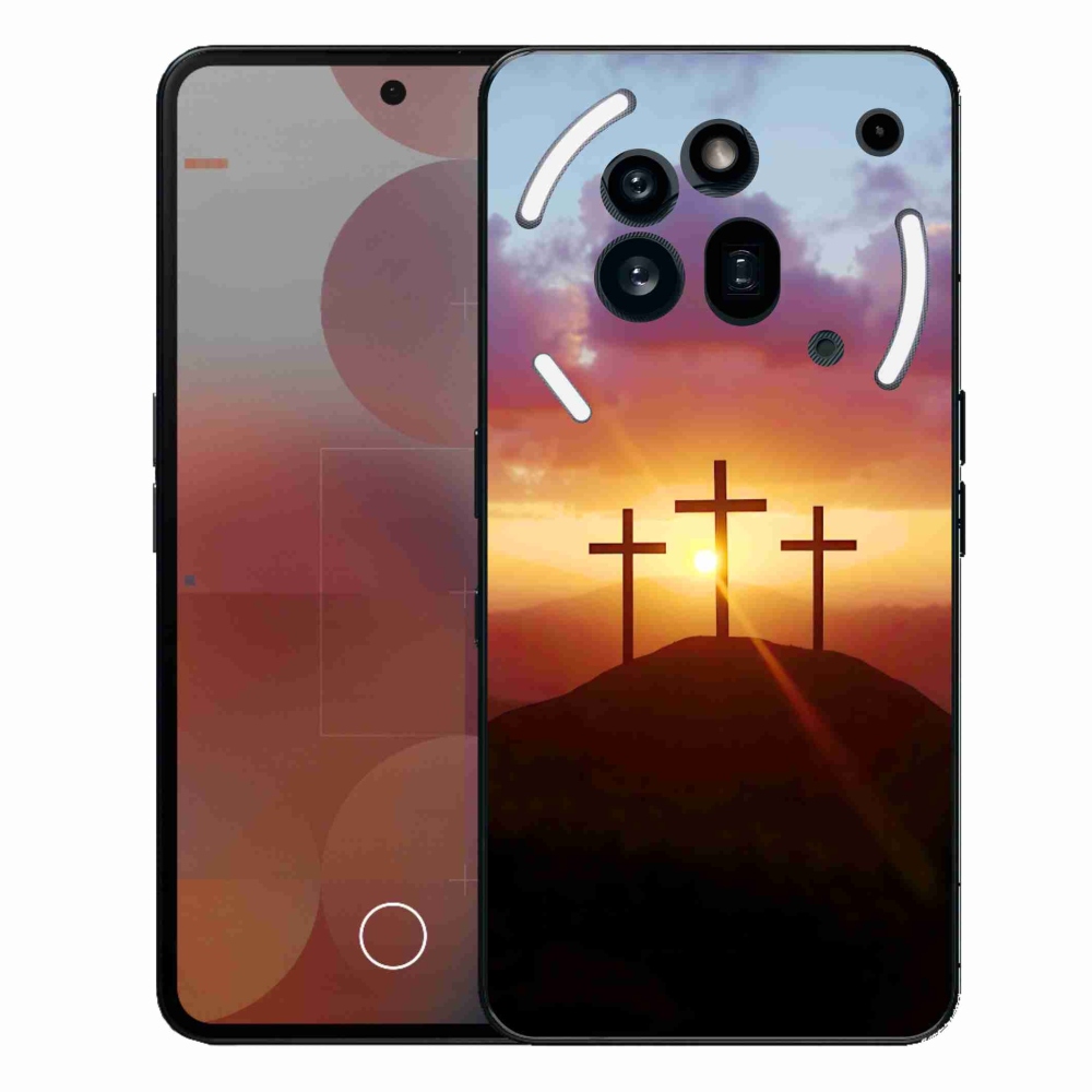 Zselés borítás mmCase a Nothing Phone (3a) Pro készülékhez - három kereszt