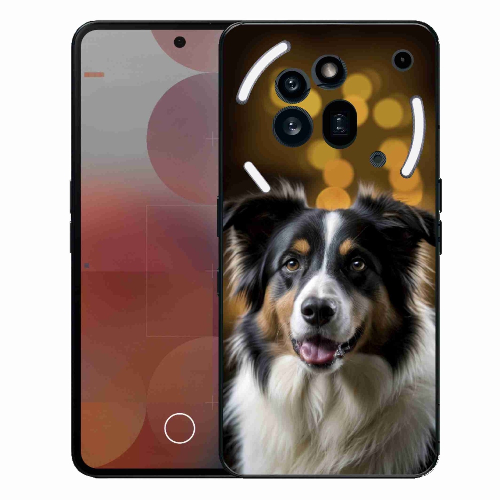 Zselés borítás mmCase a Nothing Phone (3a) Pro készülékhez - mosolygós ausztrál juhászkutya