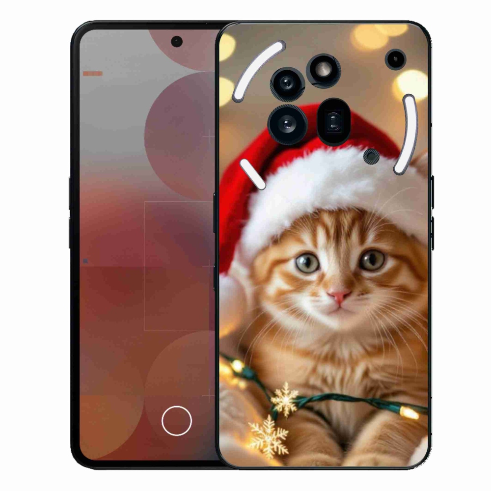 Zselés borítás mmCase a Nothing Phone (3a) Pro készülékhez - Karácsonyi cica
