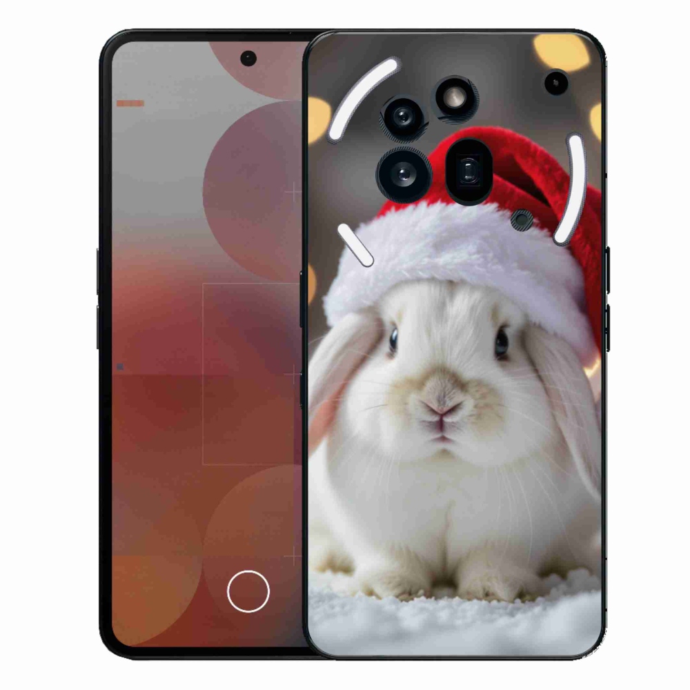 Zselés borítás mmCase a Nothing Phone (3a) Pro készülékhez - Karácsonyi nyuszi