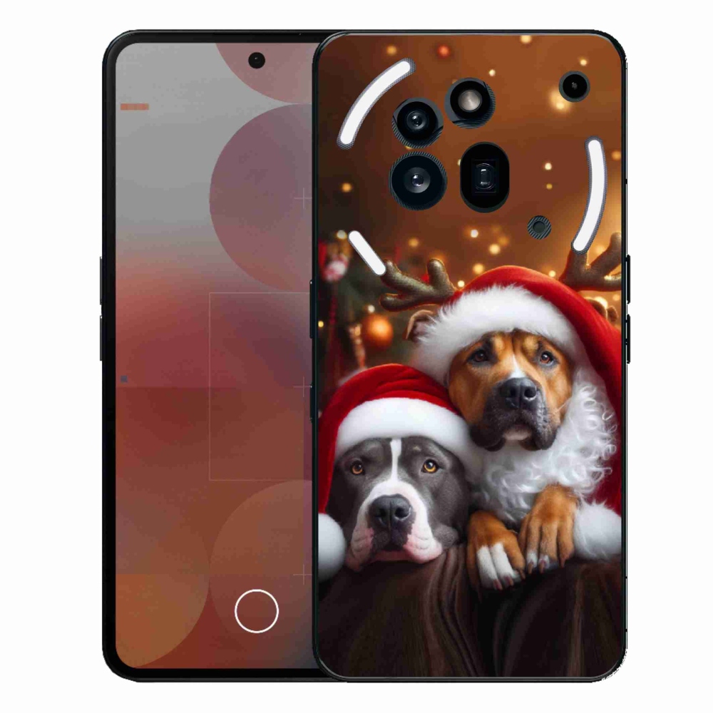 Zselés borítás mmCase a Nothing Phone (3a) Pro készülékhez - Karácsonyi kutyák