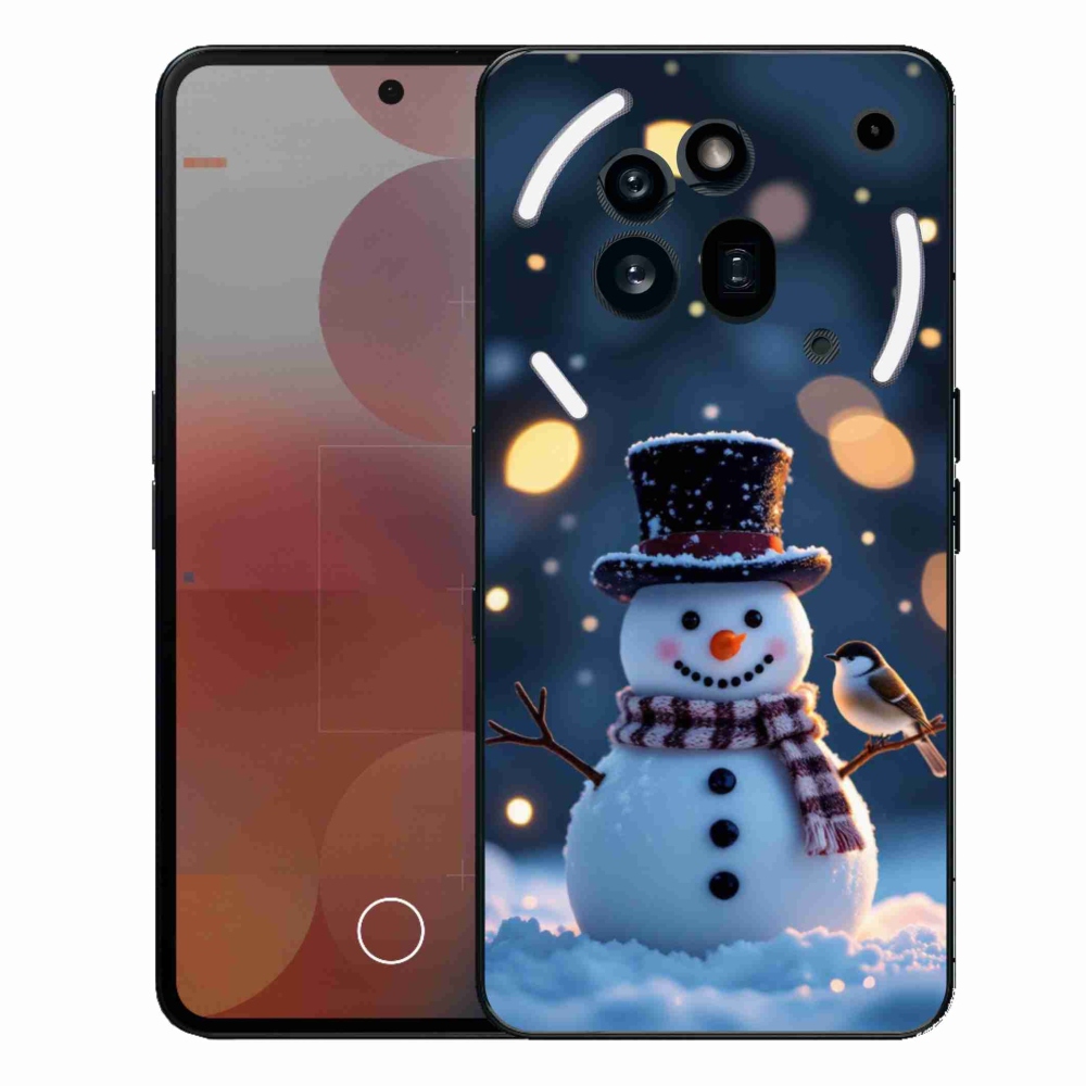 Zselés borítás mmCase a Nothing Phone (3a) Pro készülékhez - Karácsonyi hóember