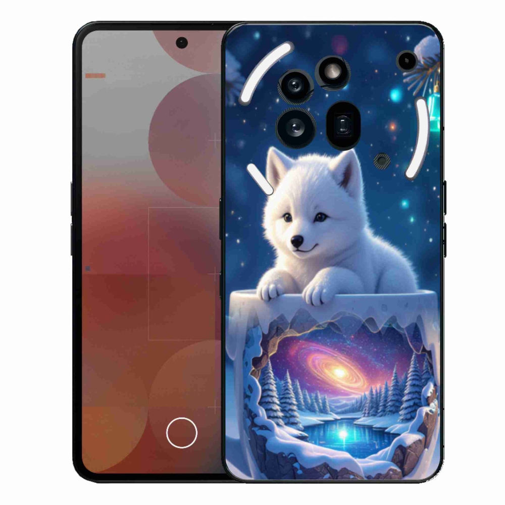 Zselés borítás mmCase a Nothing Phone (3a) Pro készülékhez - Karácsonyi kölyökkutya