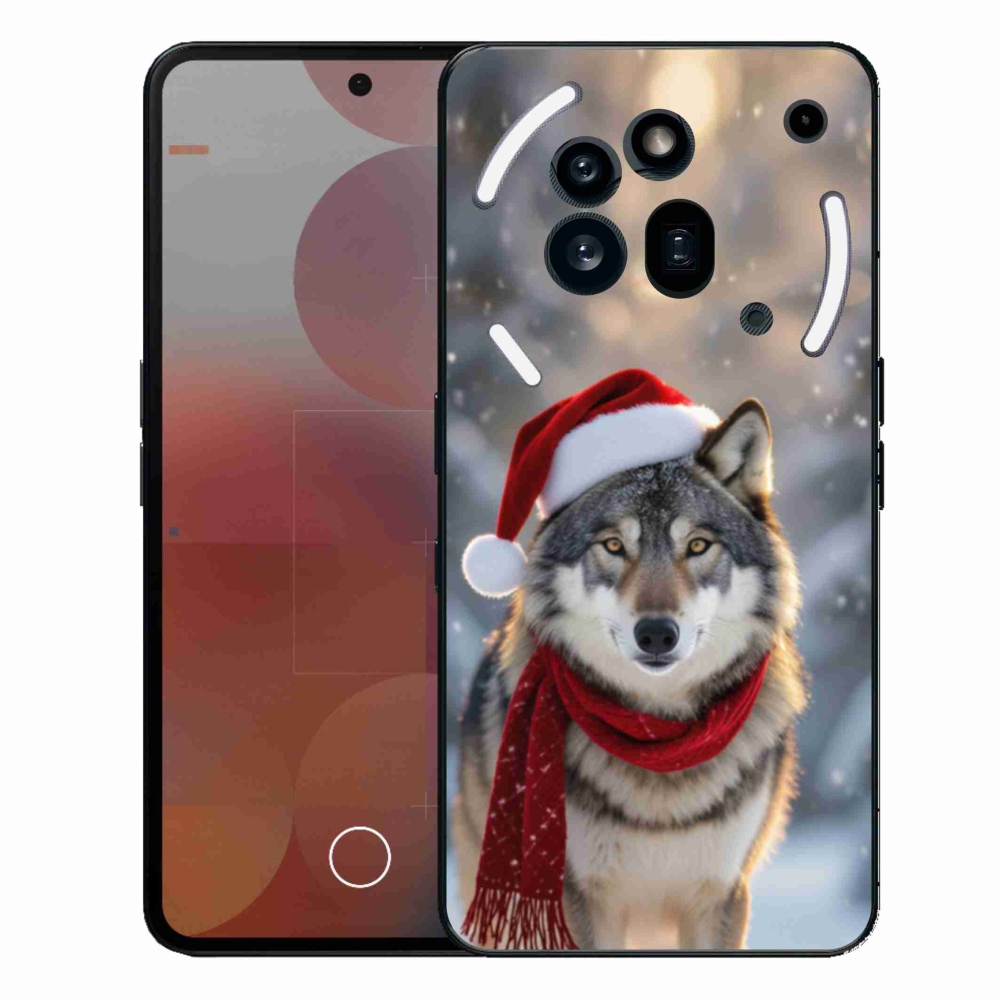 Zselés borítás mmCase a Nothing Phone (3a) Pro készülékhez - Karácsonyi farkas