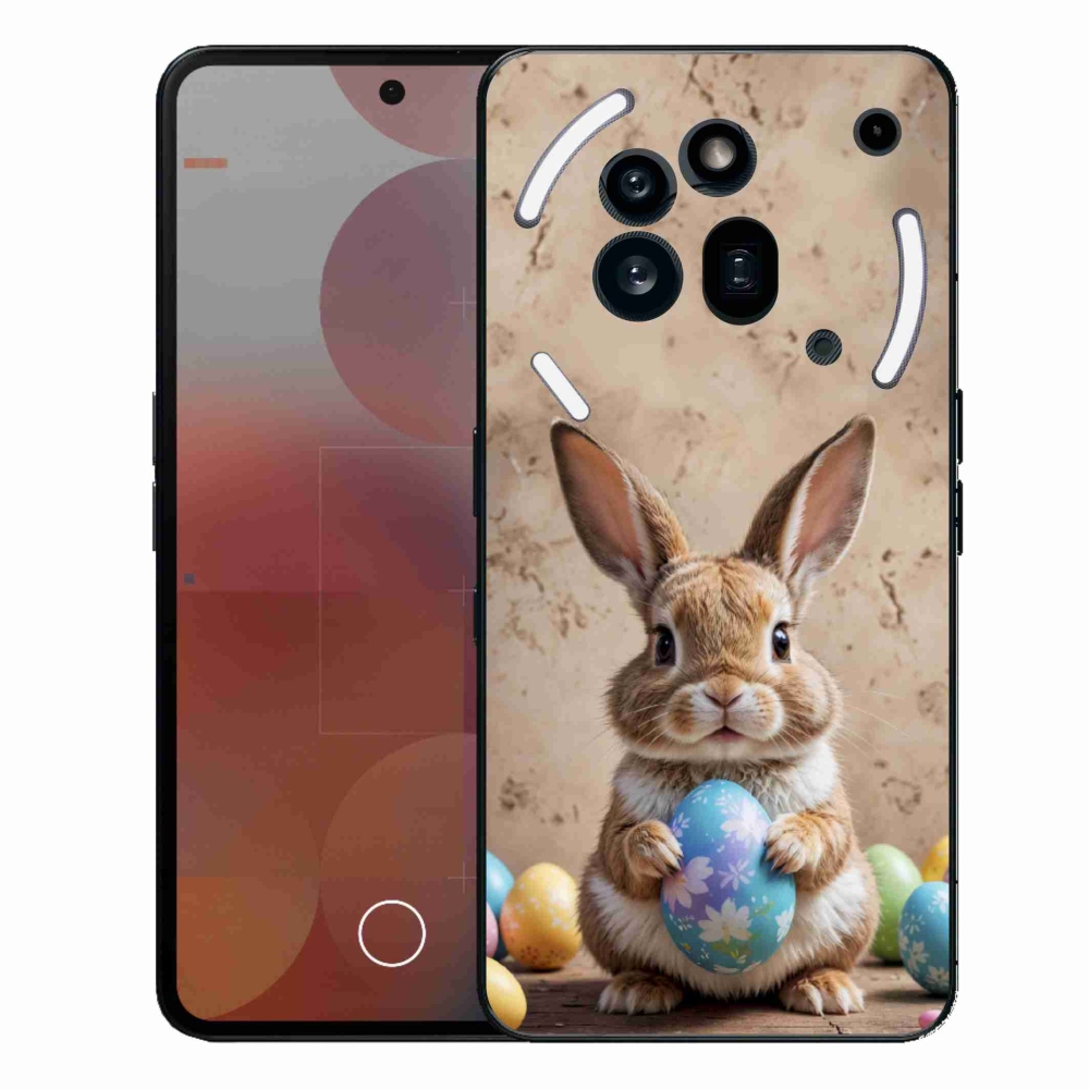 Zselés borítás mmCase a Nothing Phone (3a) Pro készülékhez - Húsvéti nyuszi