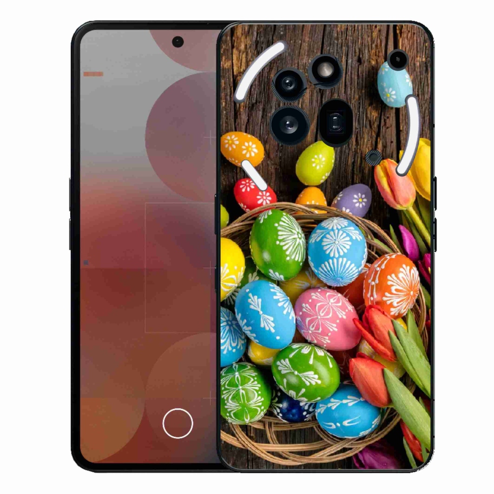 Zselés borítás mmCase a Nothing Phone (3a) Pro készülékhez - Húsvéti tojások