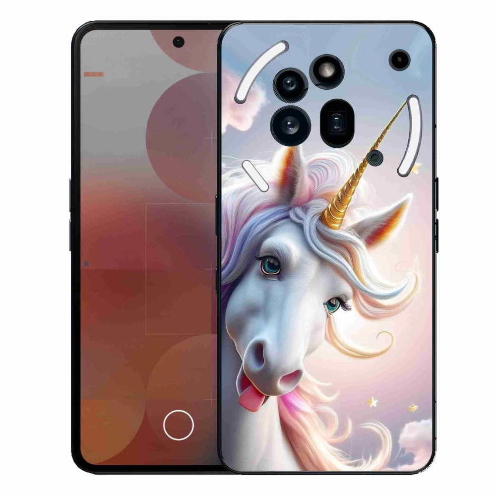 Zselés borítás mmCase a Nothing Phone (3a) Pro készülékhez - vidám egyszarvú