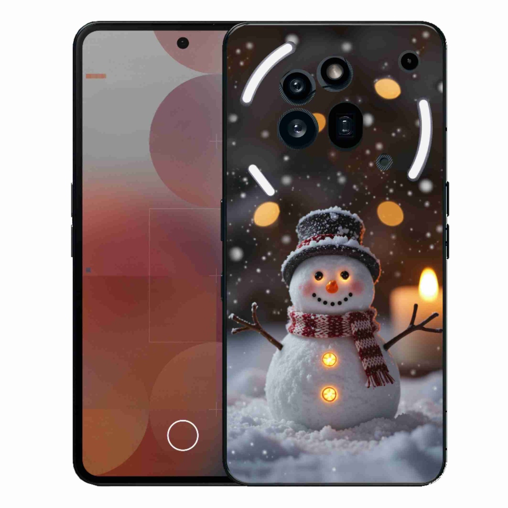 Zselés borítás mmCase a Nothing Phone (3a) Pro készülékhez - boldog hóember