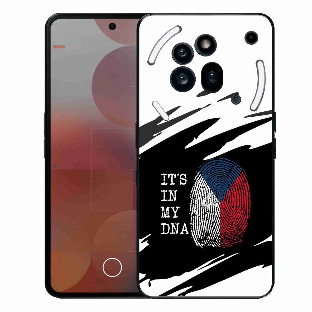 Zselés borítás mmCase a Nothing Phone (3a) Pro készülékhez - Zászlós ujjlenyomat fekete-fehér háttérrel