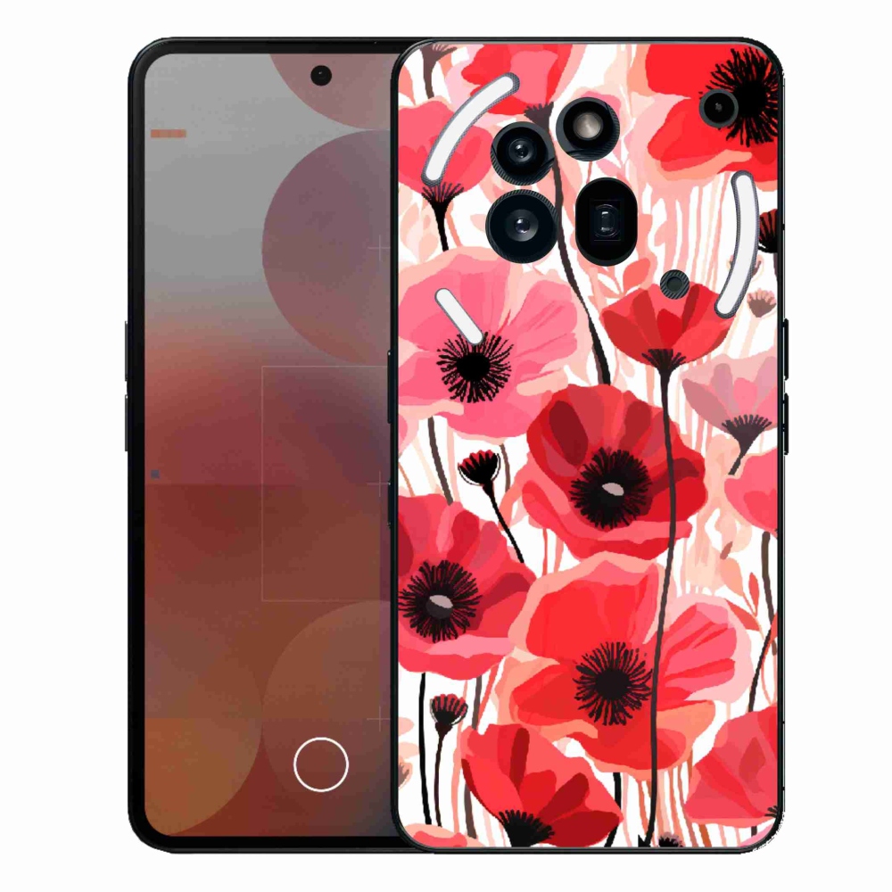 Zselés borítás mmCase a Nothing Phone (3a) Pro készülékhez - mákos 1