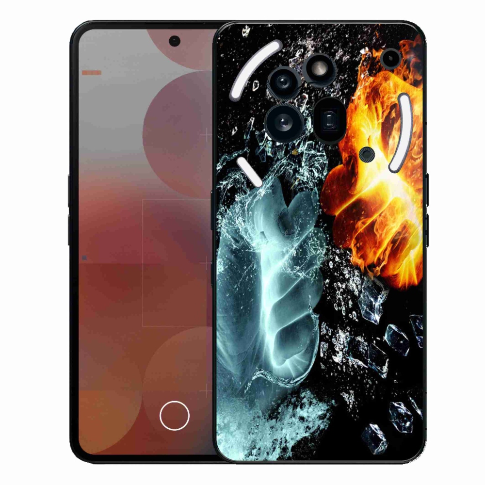 Zselés borítás mmCase a Nothing Phone (3a) Pro készülékhez - víz és tűz