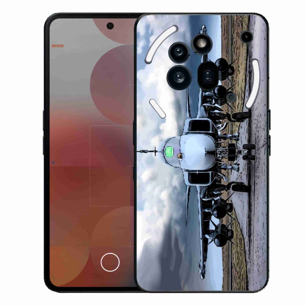 Zselés borítás mmCase a Nothing Phone (3a) Pro készülékhez - katonai repülőgépek